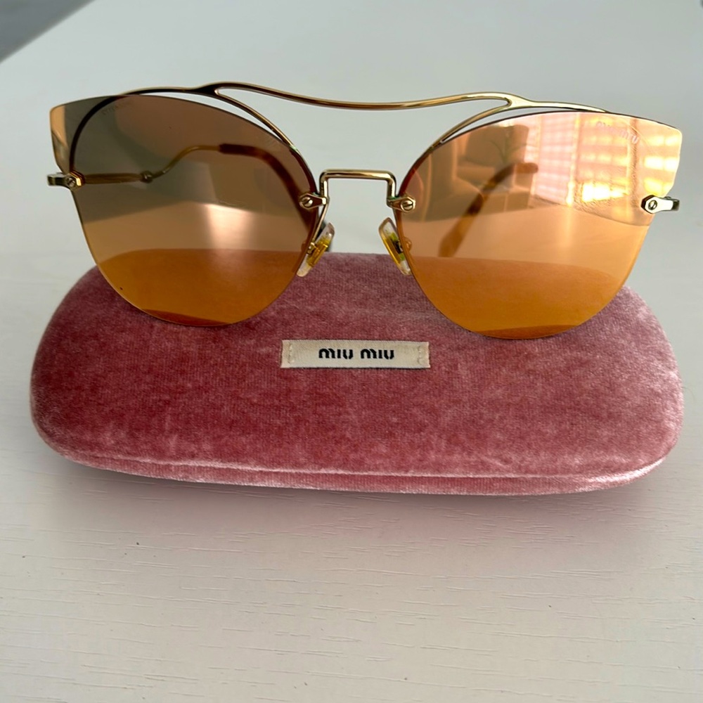 Miu Miu - Rose Gold Sunglasses